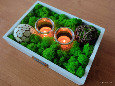 Konkurs "Świecznik z mchu - Walentynki"