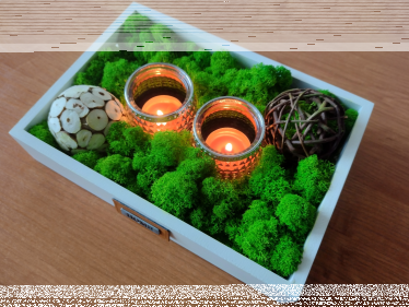 Konkurs "Świecznik z mchu - Walentynki"