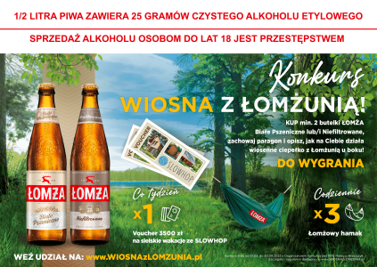 Konkurs "Wiosna z Łomżunią" 18+