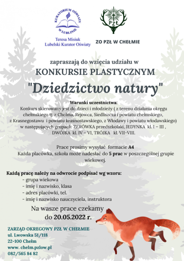 Chełm: Konkurs plastyczny "Dziedzictwo natury"