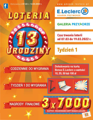 Gdańsk: Loteria "Urodziny L. Eclers" 2022