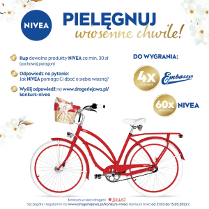 Konkurs "Pielęgnuj wiosenne chwile z Nivea" Drogerie Jawa