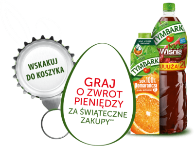 Loteria "Wielkanoc z Tymbark" wybrane sklepy