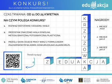 Konkurs dla uczniów szkół ponadpodstawowych "Krzyżówka z EduAkcją"