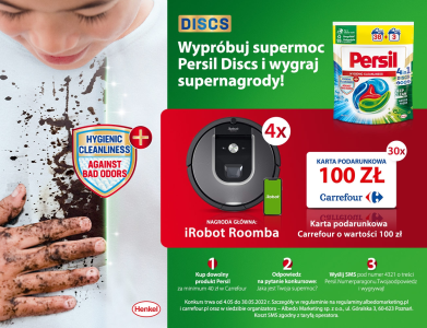 Konkurs "Wypróbuj supermoc Persil Discs i wygraj supernagrody" Carrefour