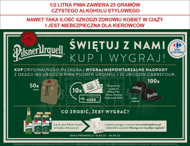 Konkurs „URODZINY PILSNERA” Carrefour