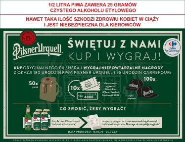Konkurs „URODZINY PILSNERA” Carrefour