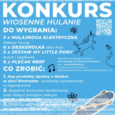 Konkurs "Wiosenne Hulanie ze Spokey" Biedronka