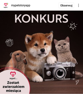 Konkurs "Zwierzak miesiąca - wygraj łakocie dla Twojego zwierzaka"