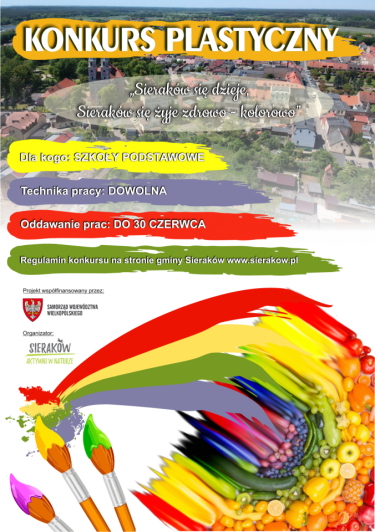 Konkurs plastyczny "Sieraków się dzieje, Sieraków się zyje zdrowo- kolorowo"