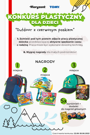 Konkurs plastyczny "Outdoor z czerwonym paskiem"