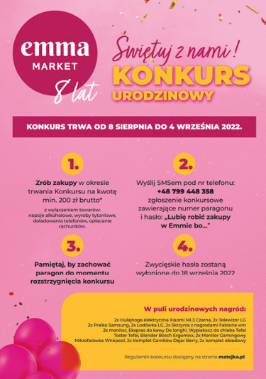 Konkurs "Ósme urodziny Emmy"