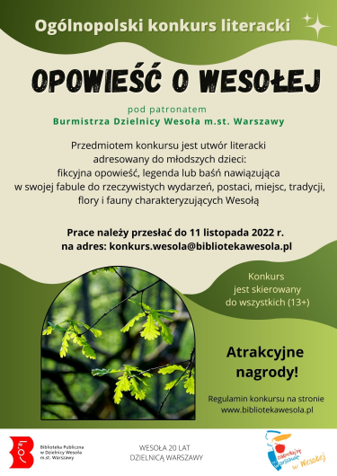 Konkurs literacki "Opowieść o Wesołej"