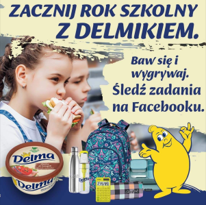Konkurs "Wyprawka szkolna z Delmą" etapy