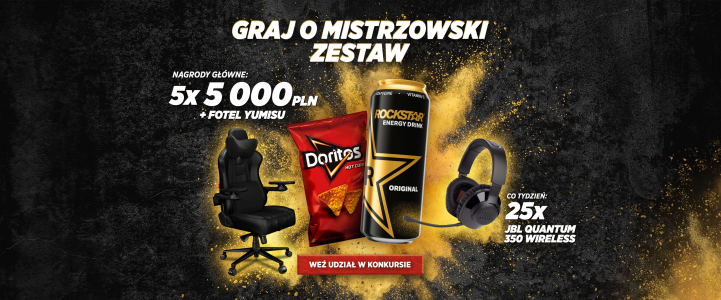 Konkurs mistrzowski zestaw Rockstar i Doritos! Carrefour, etapy