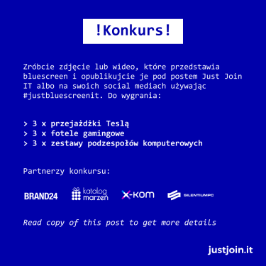 Konkurs "#justbluescreenit - polowanie na bluescreeny"