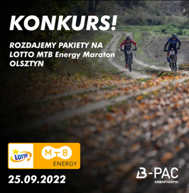 Konkurs "Zgarnij pakiet startowy na LOTTO MTB Energy w Olsztynie 25 września"