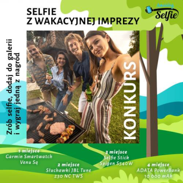 Konkurs na najfajniejsze selfie z wakacyjnej imprezy