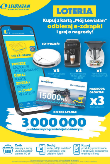 Loteria "Kupuj z kartą Mój Lewiatan" etapy