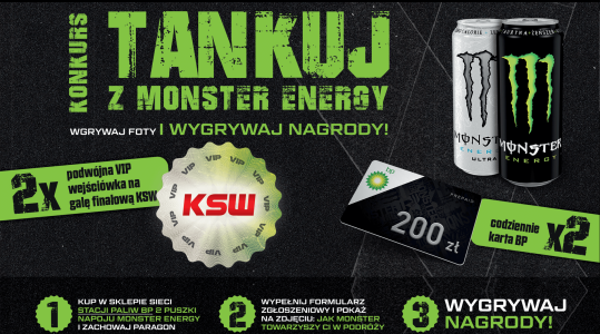 Konkurs "Monster Energy: Wygraj bilety VIP na KSW"