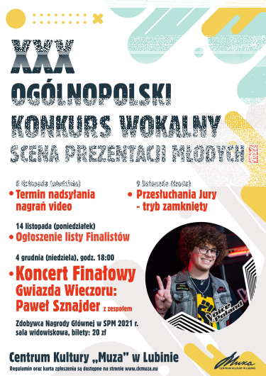 XXX Ogólnopolski Konkurs "Wokalny Scena Prezentacji Młodych"
