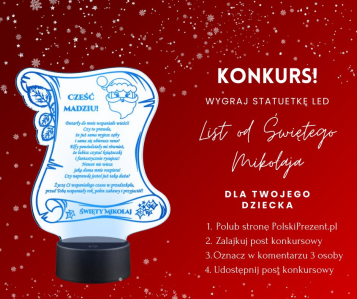 Wygraj statuetkę led "List od Mikołaja"