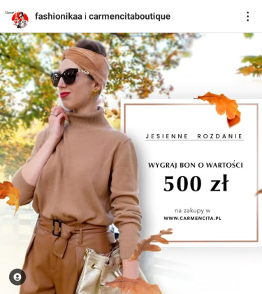 Konkurs "Rozdanie u Fashionikaa - wygraj bon o wartości 500zł"