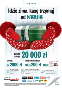 Loteria "Idzie zima, kasę trzymaj od Nestlé" Intermarche