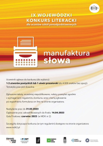 Konkurs "Manufaktura słowa"