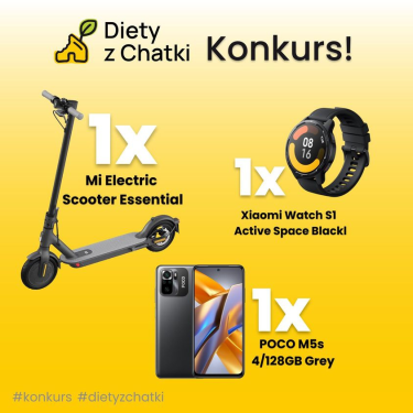 Konkurs "Złóż zamówienia na dowolną dietę Diety z Chatki i wygraj nagrody od Xiaomi"
