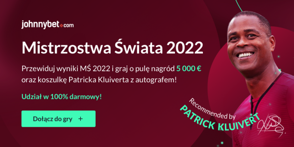 Konkurs "Typuj wyniki MŚ 2022 i graj o pulę 5000 € oraz koszulkę Patricka Kluiverta z autografem"