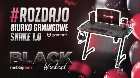 Konkurs "#rozdajo Biurko gamingowe SNAKE Gamset LEDowe"