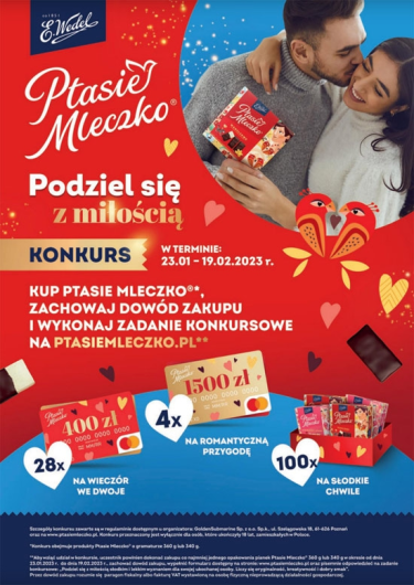 Konkurs "Ptasie Mleczko - Podziel się z miłością"