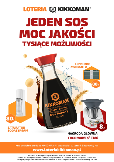 Loteria "KIKKOMAN® Jeden sos Moc Jakości Tysiące Możliwości"