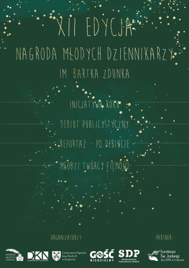 Konkurs "Nagroda Młodych Dziennikarzy im. Bartka Zdunka"