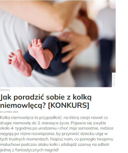 Konkurs "Jak poradzić sobie z kolką niemowlęcą?"