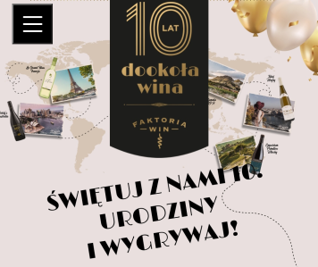 Konkurs "10 lat dookoła wina" Faktoria Win 18+