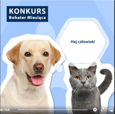 Konkurs dla Opiekunów psów i kotów "Bohater miesiąca"
