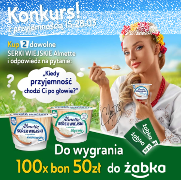Konkurs "Kiedy przyjemność chodzi Ci po głowie?" Żabka