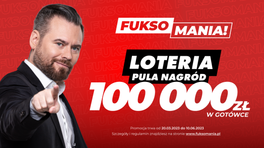 Loteria "Fuksomania - Sprawdź czy masz fuksa, graj o dużą kasę" 18+