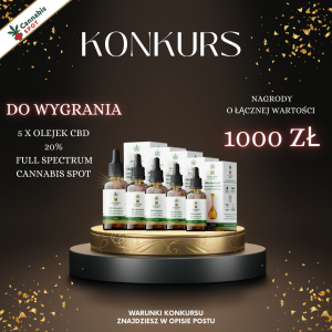 Wygraj 1 z 5 olejków CBD 20% Full Spectrum Cannabis Spot