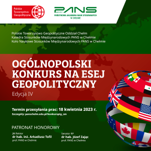Ogólnopolski Konkurs na Esej Geopolityczny - edycja IV