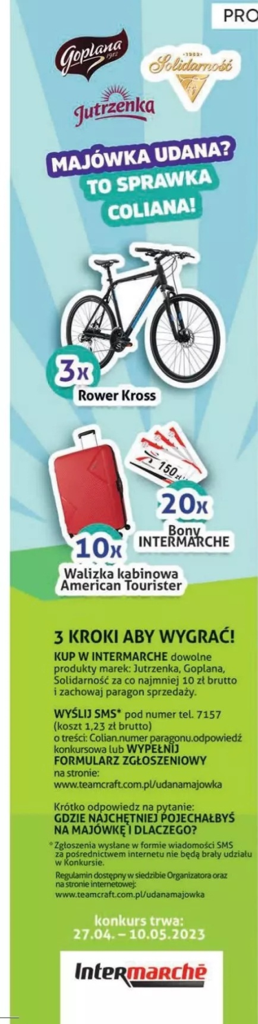 Konkurs "Majówka udana? To sprawka Coliana!"