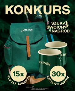 Konkurs "Jameson Irish whiskey. Wygraj plecak lub kubek"