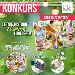 Konkurs "Zrób kolaż klimatycznych chwil z cydrem lubelskim i wygraj" 18+