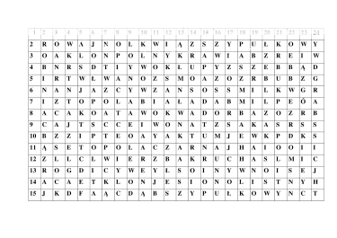 Konkurs "Odszukaj nazwy drzew leśnych"