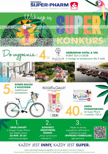 Wakacyjny konkurs Drogerii Super-Pharm