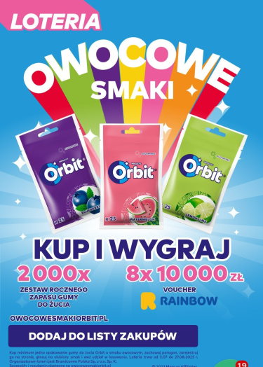 Loteria "Owocowe smaki ORBIT"