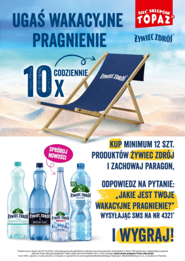 Konkurs "Ugaś wakacyjne pragnienie w Topaz"