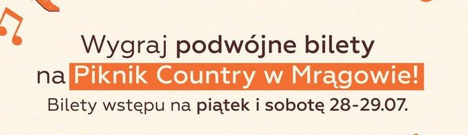 Wygraj bilety na Piknik Country Mrągowo